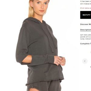 LNA Axel Dark Gray Cut Out Hoodie